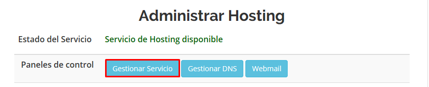 Administrar Hosting