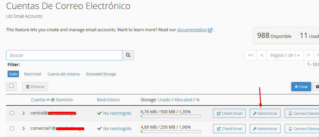 Correo en cPanel